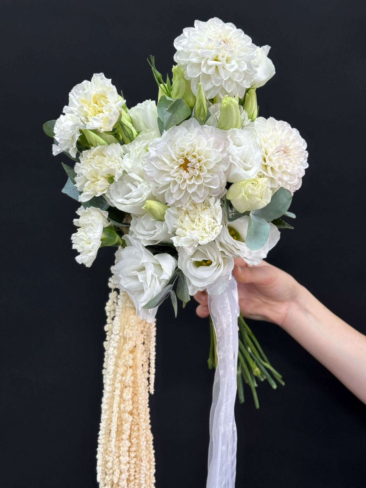 Свадебный букет с георгинами