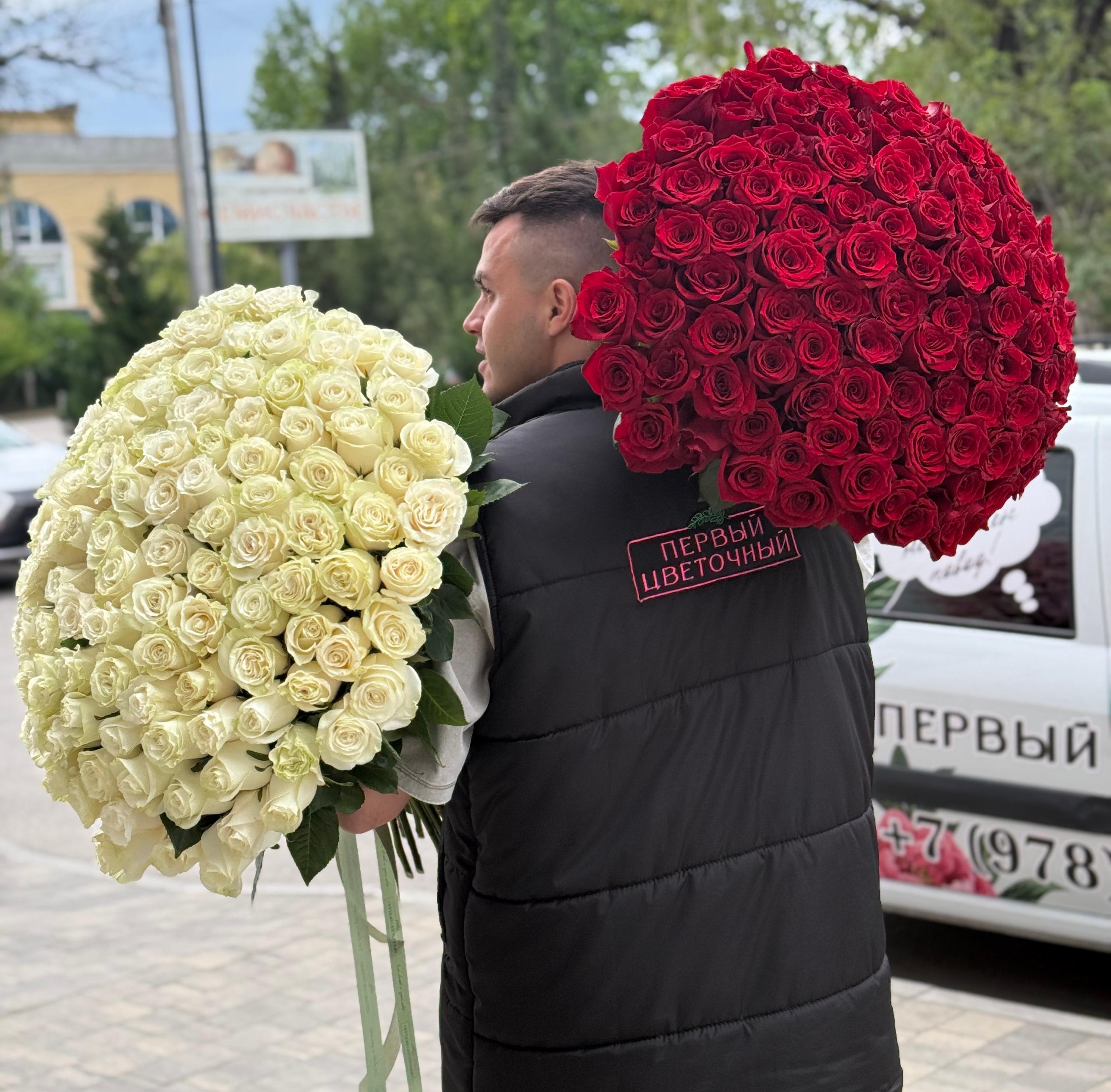 101 классическая роза под ленту