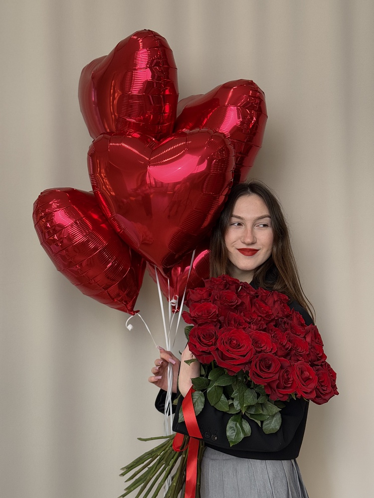 31 высокая импортная роза 60 см