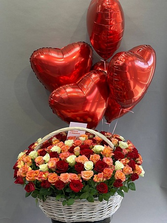 Набор из фольгированных шаров сердец