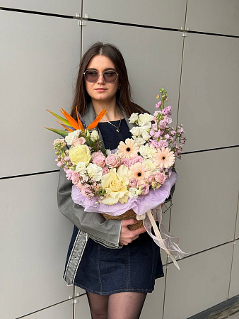 Авторское кашпо с экзотикой