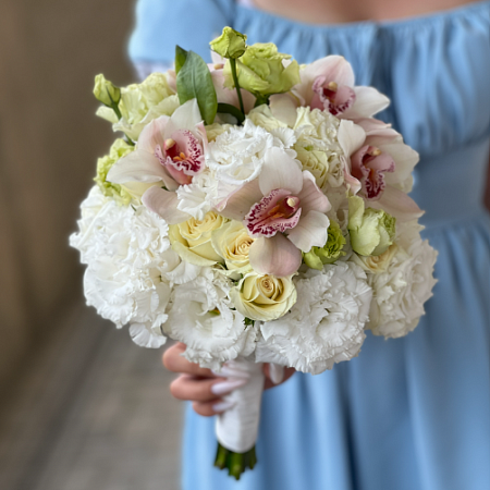 Свадебный букет с орхидеями