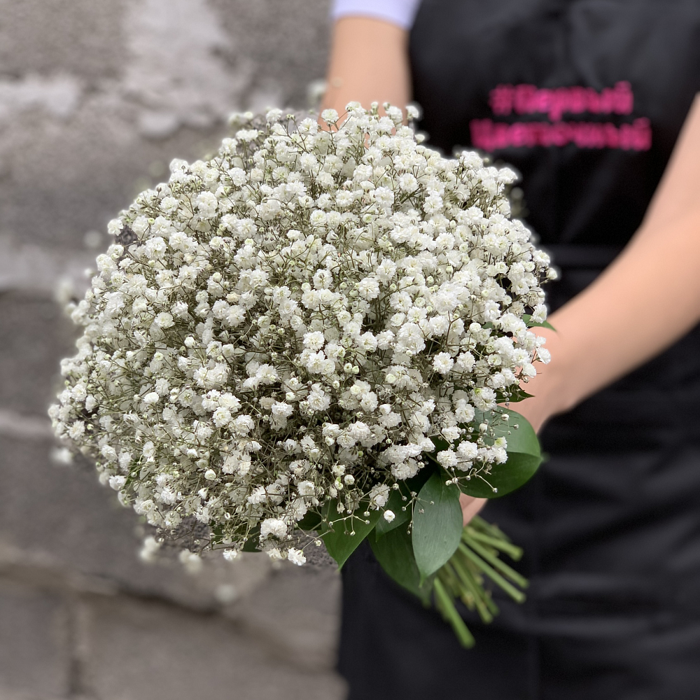 Свадебный букет из гипсофил