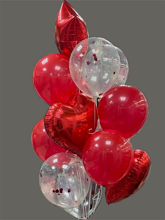 Фонтан из шаров красный 