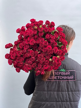 Кустовые пионовидные розы микс